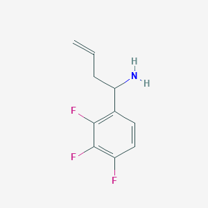 molecular formula C10H10F3N B13036045 1-(2,3,4-Trifluorophenyl)but-3-EN-1-amine 