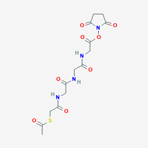 molecular formula C14H18N4O8S B13036089 S-Acetyl-MAG3-NHS Ester 