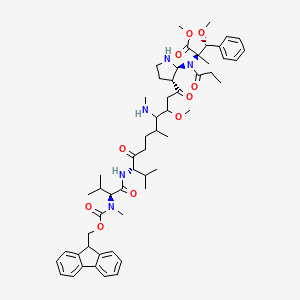 methyl (2R,3R)-2-[[(2S,3R)-3-[(9S)-9-[[(2S)-2-[9H-fluoren-9-ylmethoxycarbonyl(methyl)amino]-3-methylbutanoyl]amino]-3-methoxy-5,10-dimethyl-4-(methylamino)-8-oxoundecanoyl]pyrrolidin-2-yl]-propanoylamino]-3-methoxy-2-methyl-3-phenylpropanoate