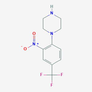 molecular formula C11H12F3N3O2 B1303611 1-[2-硝基-4-(三氟甲基)苯基]哌嗪 CAS No. 58315-38-1
