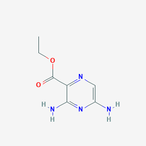 molecular formula C7H10N4O2 B13036116 Ethyl 3,5-diaminopyrazine-2-carboxylate 