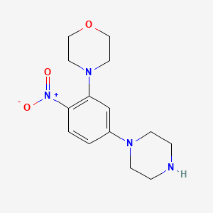 B1303612 4-(2-Nitro-5-piperazin-1-ylphenyl)morpholine CAS No. 332023-13-9