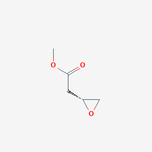 molecular formula C5H8O3 B13036169 Methyl(R)-2-(oxiran-2-yl)acetate 