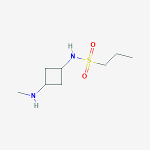 molecular formula C8H18N2O2S B13036177 N-[cis-3-(methylamino)cyclobutyl]propane-1-sulfonamide 