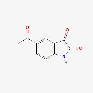 molecular formula C10H7NO3 B13036184 5-Acetylindoline-2,3-dione 