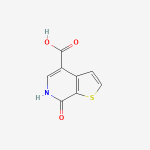 molecular formula C8H5NO3S B13036186 7-Hydroxythieno[2,3-c]pyridine-4-carboxylicacid 