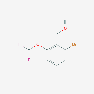 molecular formula C8H7BrF2O2 B13036192 (2-Bromo-6-(difluoromethoxy)phenyl)methanol 