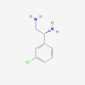 molecular formula C8H11ClN2 B13036197 (1R)-1-(3-Chlorophenyl)ethane-1,2-diamine 