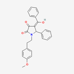 molecular formula C26H23NO4 B13036204 4-Benzoyl-3-hydroxy-1-(4-methoxyphenethyl)-5-phenyl-1H-pyrrol-2(5H)-one 