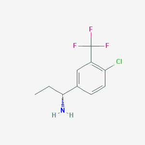 (R)-1-(4-Chloro-3-(trifluoromethyl)phenyl)propan-1-amine