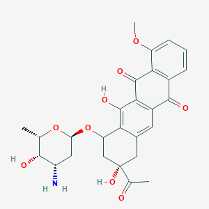 (9S)-9-acetyl-7-[(2R,4S,5S,6S)-4-amino-5-hydroxy-6-methyloxan-2-yl]oxy-6,9-dihydroxy-4-methoxy-8,10-dihydro-7H-tetracene-5,12-dione