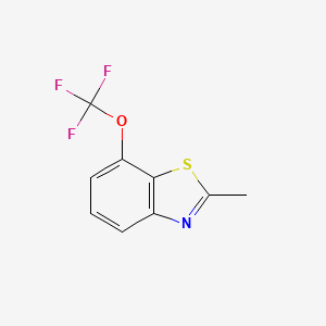 molecular formula C9H6F3NOS B13036241 2-Methyl-7-(trifluoromethoxy)benzo[d]thiazole 