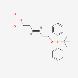 molecular formula C23H32O4SSi B13036252 (3E)-6[(Tert-butyldiphenylsilyl)oxy]hex-3-ene-1-YL methanesulfonate 