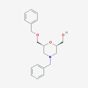 molecular formula C20H25NO3 B13036278 ((2S,6R)-4-benzyl-6-(benzyloxymethyl)morpholin-2-yl)methanol 