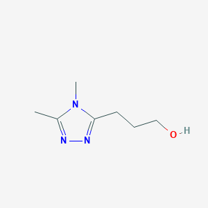 molecular formula C7H13N3O B13036282 3-(4,5-Dimethyl-4H-1,2,4-triazol-3-yl)propan-1-ol 