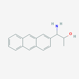 molecular formula C17H17NO B13036305 1-Amino-1-(2-anthryl)propan-2-OL 