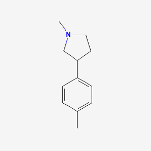 molecular formula C12H17N B13036311 1-Methyl-3-(4-methylphenyl)pyrrolidine 