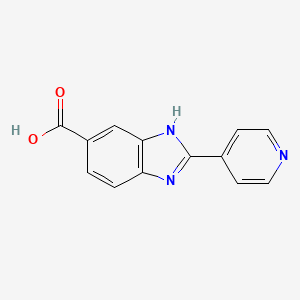 molecular formula C13H9N3O2 B1303634 2-(吡啶-4-基)-1H-苯并[d]咪唑-6-羧酸 CAS No. 316833-32-6