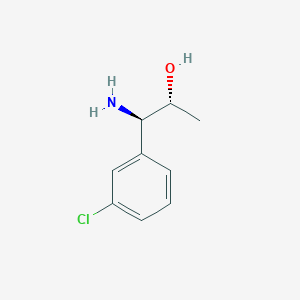 molecular formula C9H12ClNO B13036343 (1R,2R)-1-Amino-1-(3-chlorophenyl)propan-2-OL 