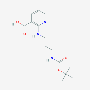 molecular formula C14H21N3O4 B1303635 2-(3-tert-Butoxycarbonylamino-propylamino)-nicotinic acid CAS No. 904816-06-4