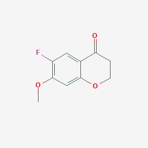 molecular formula C10H9FO3 B13036356 6-Fluoro-7-methoxychroman-4-one 