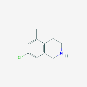 molecular formula C10H12ClN B13036429 7-Chloro-5-methyl-1,2,3,4-tetrahydroisoquinoline 