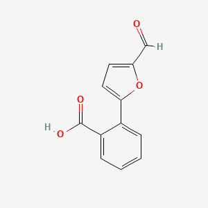 molecular formula C12H8O4 B1303643 2-(5-ホルミルフラン-2-イル)安息香酸 CAS No. 88460-72-4