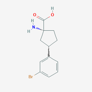 (1R,3S)-1-Amino-3-(3-bromophenyl)cyclopentane-1-carboxylic acid