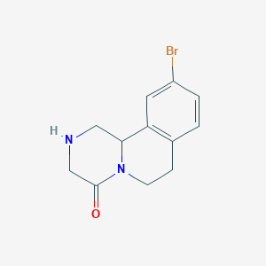 10-Bromo-2,3,6,7-tetrahydro-1H-pyrazino[2,1-a]isoquinolin-4(11bH)-one