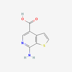 molecular formula C8H6N2O2S B13036449 7-Aminothieno[2,3-c]pyridine-4-carboxylicacid 