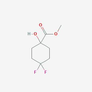 molecular formula C8H12F2O3 B13036460 Methyl 4,4-difluoro-1-hydroxycyclohexane-1-carboxylate 