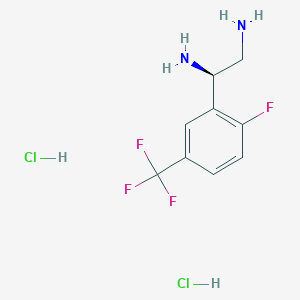 (1R)-1-[2-Fluoro-5-(trifluoromethyl)phenyl]ethane-1,2-diamine 2hcl