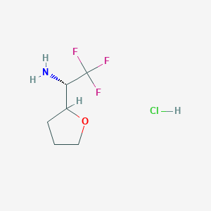 (1S)-2,2,2-Trifluoro-1-(tetrahydrofuran-2-YL)ethan-1-amine hcl