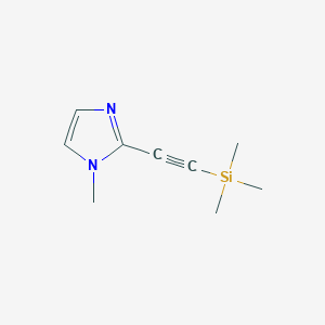 molecular formula C9H14N2Si B13036493 1-Methyl-2-((trimethylsilyl)ethynyl)-1H-imidazole 