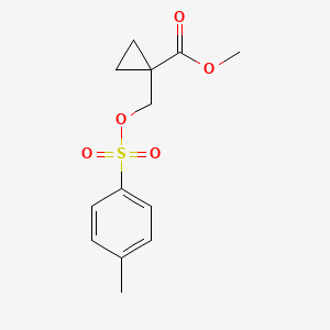 molecular formula C13H16O5S B13036503 Methyl 1-(P-tolylsulfonyloxymethyl)cyclopropanecarboxylate 