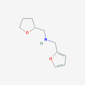 molecular formula C10H15NO2 B1303651 Furan-2-ylmethyl-(tetrahydro-furan-2-ylmethyl)-amine CAS No. 346704-24-3