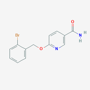 molecular formula C13H11BrN2O2 B13036568 6-((2-Bromobenzyl)oxy)nicotinamide 