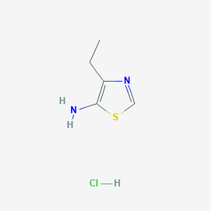 molecular formula C5H9ClN2S B13036572 4-Ethylthiazol-5-amine hcl 