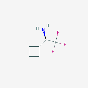 molecular formula C6H10F3N B13036582 (R)-1-Cyclobutyl-2,2,2-trifluoroethanamine 