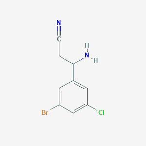 3-Amino-3-(3-bromo-5-chlorophenyl)propanenitrile