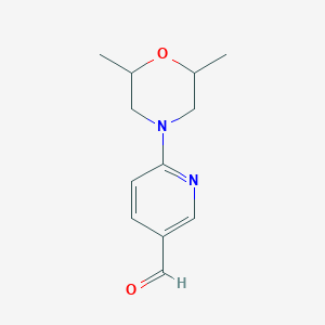 B1303661 6-(2,6-Dimethylmorpholino)nicotinaldehyde CAS No. 886360-67-4