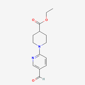 molecular formula C14H18N2O3 B1303662 Ethyl 1-(5-formylpyridin-2-yl)piperidine-4-carboxylate CAS No. 886360-68-5