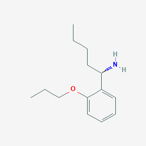 molecular formula C14H23NO B13036658 (S)-1-(2-Propoxyphenyl)pentan-1-amine 