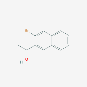 molecular formula C12H11BrO B13036665 1-(3-Bromonaphthalen-2-yl)ethanol 