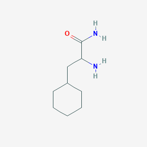 molecular formula C9H18N2O B13036671 2-Amino-3-cyclohexylpropanamide CAS No. 956125-08-9