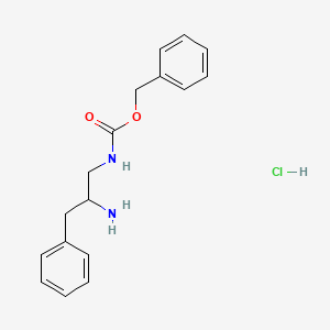 molecular formula C17H21ClN2O2 B13036677 N-Cbz-2-amino-3-phenylpropylamine HCl 