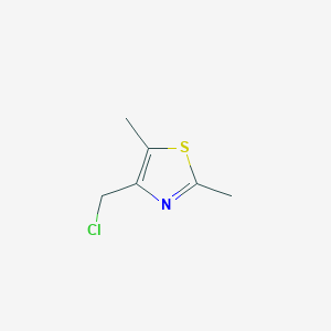 molecular formula C6H8ClNS B13036696 4-(Chloromethyl)-2,5-dimethylthiazole 