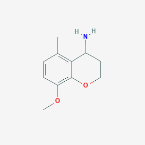 molecular formula C11H15NO2 B13036741 8-Methoxy-5-methylchroman-4-amine 