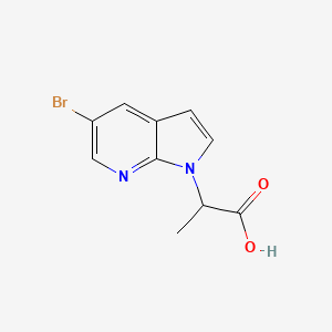 molecular formula C10H9BrN2O2 B13036769 2-{5-bromo-1H-pyrrolo[2,3-b]pyridin-1-yl}propanoicacid 