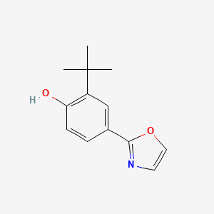 molecular formula C13H15NO2 B13036776 2-(Tert-butyl)-4-(oxazol-2-YL)phenol 